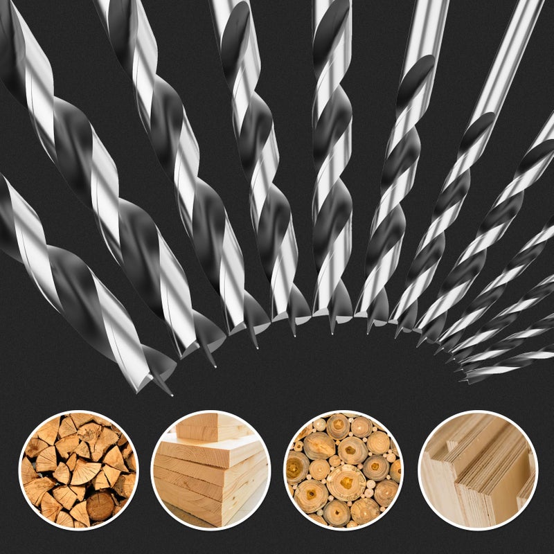 MACXCOIP Brad Point Wood Drill Bit Set, 12Pcs Drill Bit Set with Double Flutes Design for Carpenter Woodworking and All Types of Wood (1/8"" - 1/2"") - Image 4